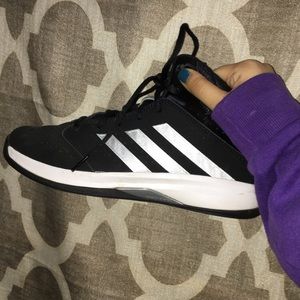 Black Adidas Pro Spark basketball shoes